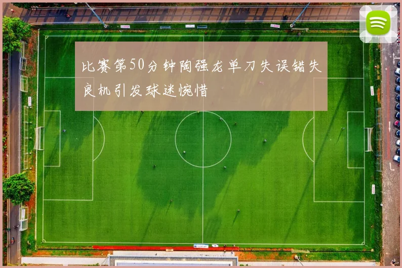 比赛第50分钟陶强龙单刀失误错失良机引发球迷惋惜